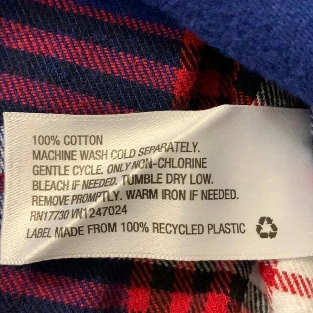 Original Use Flannel Shirt Lapis Blue Men’s Sz S New - Picture 14 of 15
